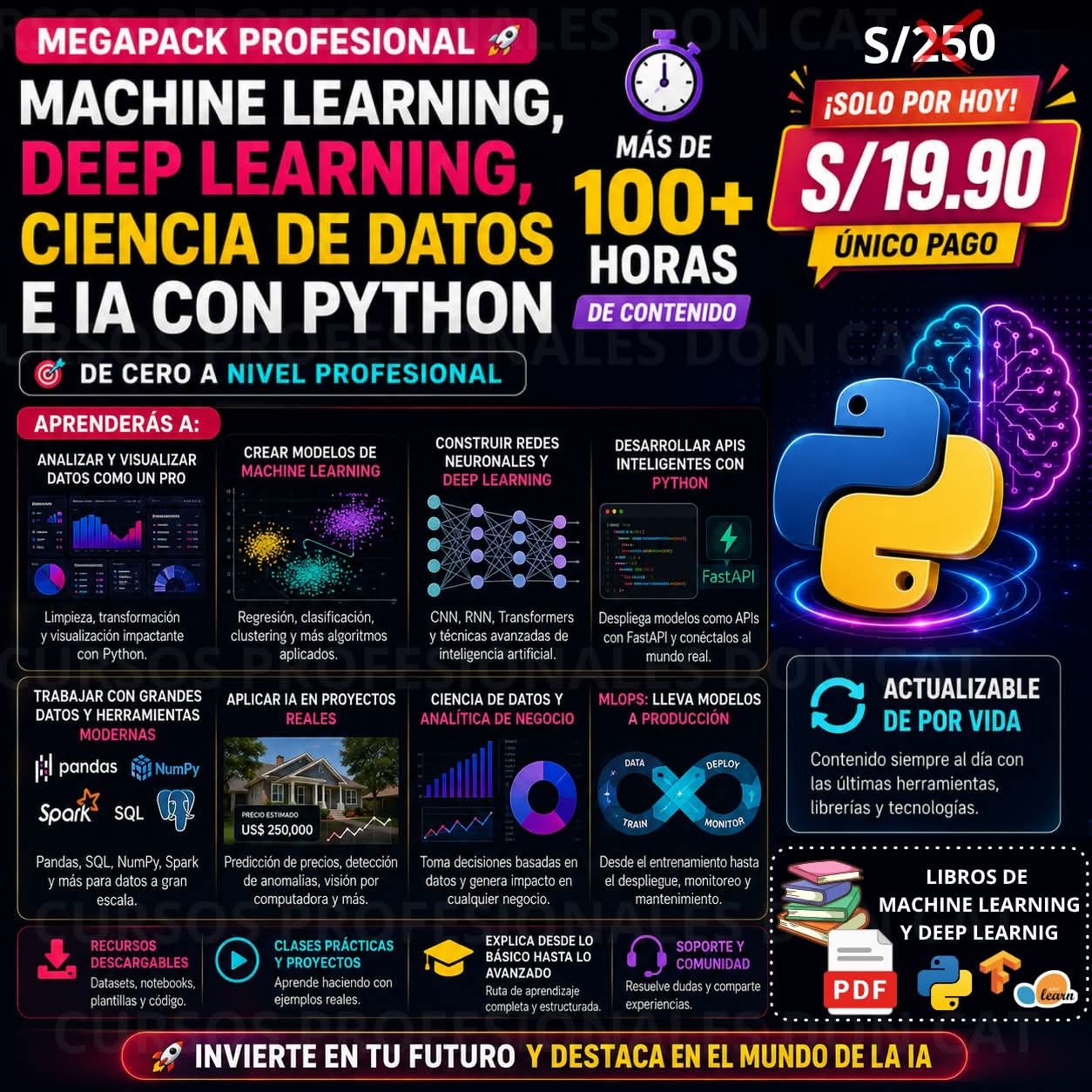 MEGAPACK DE MACHINE LEARNING & DEEP LEARNING  CON PYTHON + IA